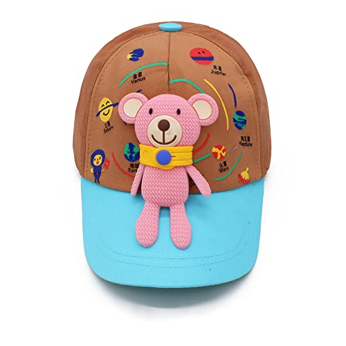 Image of VRITRAZ Unisex Kids Baseball Cap | Soft Cotton Adjustable Sun Hat for Boys & Girls | Casual Outdoor Summer Wear (4-12 Year)