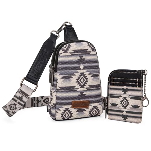 Wrangler Aztec Crossbody Sling Bags for Women Wallet Set4