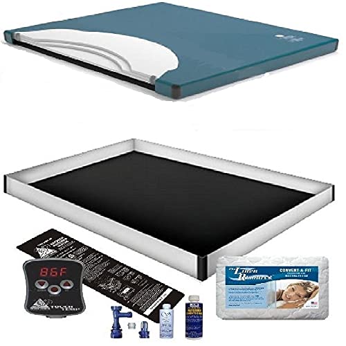 US 80% WAVELESS WATERBED Mattress/Liner/Digital Heater/Pad/Fill Drain/Conditioner KIT (California King 72x84 1US3000P1)