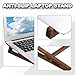 PATIKIL Wooden Laptop Keyboard Stand, 1-Pack Pine Wood Laptop Notebook Holder Ventilated Anti-Slip for 10-15 Inch Notebook/Tablet Desk Compact Cooling, Retro Color