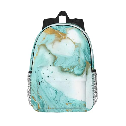 Mochila con estampado de mármol ergonómica para evitar dolores de espalda en el colegio