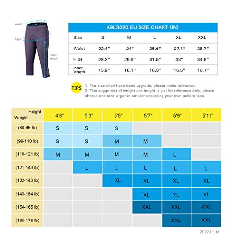 Radhosen für Damen – Santic 3/4 Radhose mit Polsterung