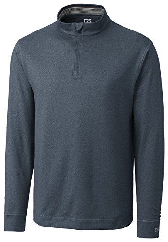 Cutter & Buck Men's Drytec Long Sleeve Topspin Half Zip Pullover
