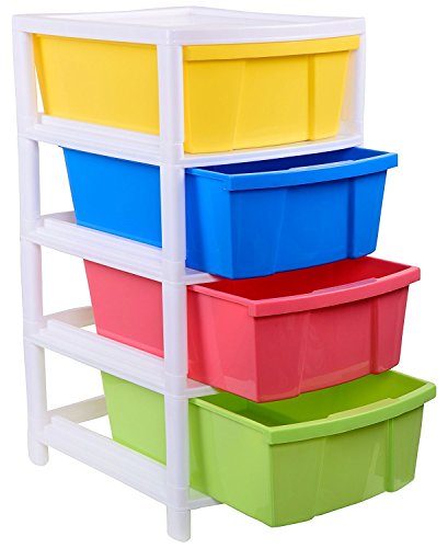 ARISTO Everest Multipurpose 4 Drawer Plastic Modular Aristo Chest Storage Organizer, Multicolour,...