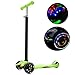 WeSkate Monopattini per bambini a 3 ruote per ragazze e ragazzi dai 3 ai 12 anni, monopattini classici per bambini regolabili in altezza, ruote in PU lampeggianti a LED