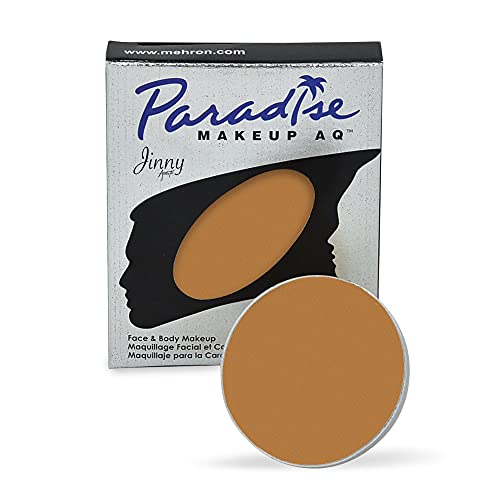 Image of Mehron Makeup Paradise Makeup AQ Refill Size | Stage & Screen Performance, Face & Body Painting, Beauty, Cosplay, and Halloween | Water Activated Face Paint, Body Paint .25 oz (7 ml) (LIGHT BROWN)