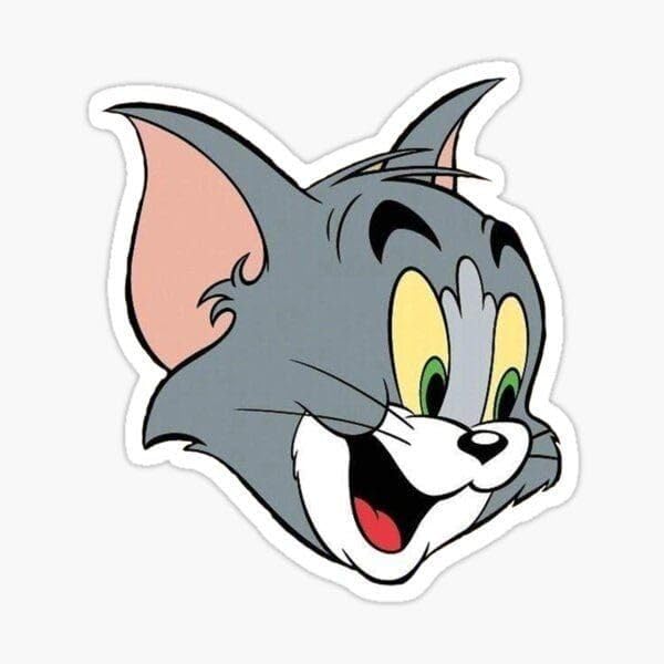 Image of 25 Cute Shinchan Laptop Stickers for Cartoon Lovers and Kids. (Tom and Jerry)
