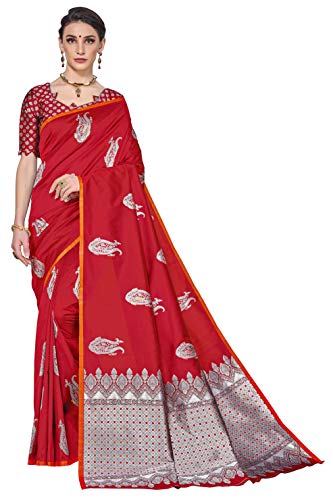 Image of Glory Sarees Women's Banarasi Silk Saree with Blouse Piece (GS Kara143 Parent)