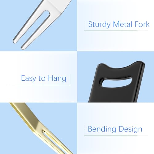 Easecos 3 Pcs Metal Divot Fork