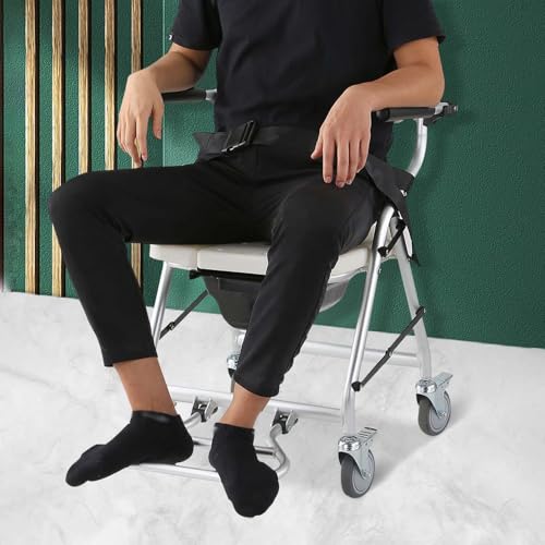 Tabouret de douche pour fauteuil roulant avec seau amovible pour senior - 7