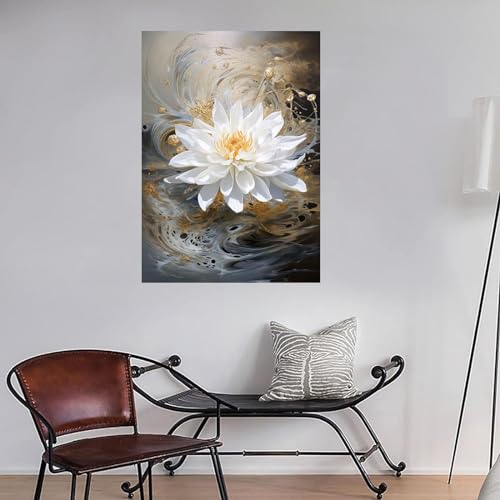 Art floral moderne d'exception FJASKER impression sur toile 60x80 - 3