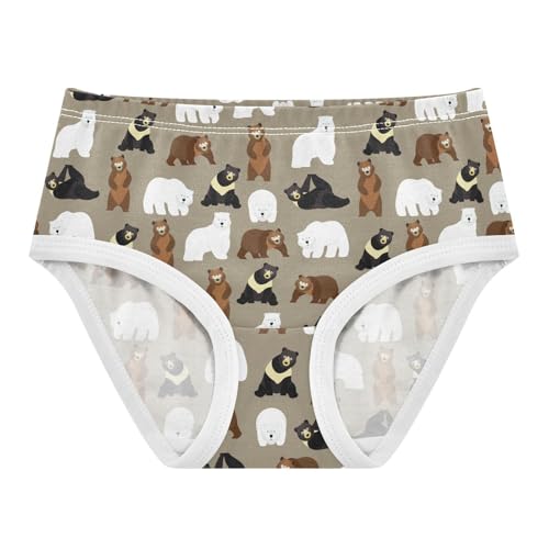 Girls' Underwear Cute Bear Cotton Stretch Comfort Toddler Panties