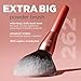 Real Techniques Extra Big Powder Brush, Large Makeup Brush For Powder, Fluffy Head For All-Over Setting, XL Oversized Brush For Quick Application, Cruelty-Free, Synthetic Bristles, 1 Count