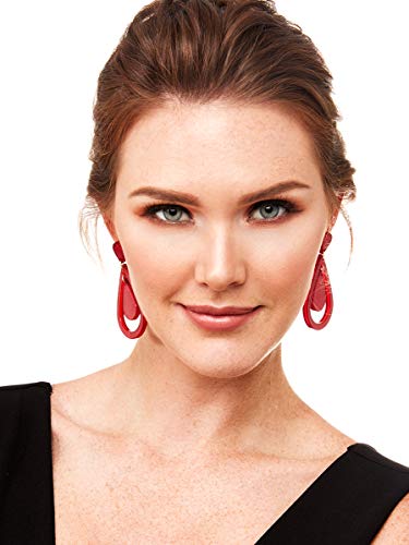 ZENZII Acrylic Resin Teardrop Cutout Earrings for Women3