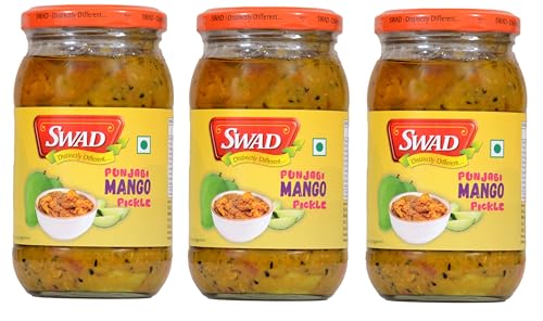 Image of SWAD Punjabi Home Made Mango Pickle Veg. Pickle, Masaledar Flavor & Taste - 400gm (Pack of 3)