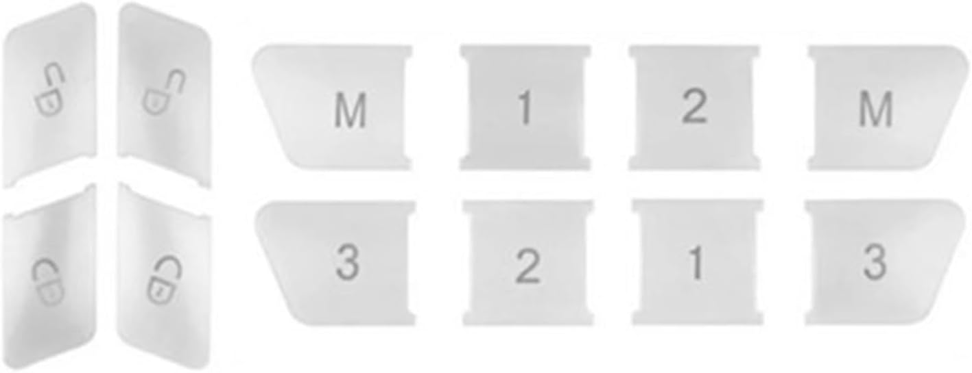 Automotive Interior Compatible with Benz for B Class W246 2015 2016 for A Class W176 2013-2015 Car Interior Button Cover Trim Multimedia Switch Cover Stickers (Window Button Black)