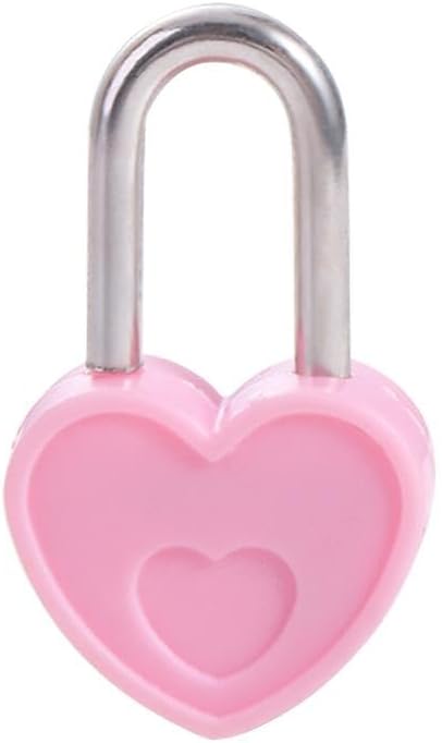 20PCS Mini Heart Shaped Locks with Keys, Plastic Mini Padlock with Keys, Diary Book Lock Mini Keyed Padlock for Suitcases Luggage Jewelry Boxes