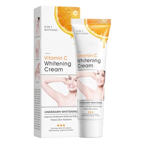 HOUSN Vitamina C Blanqueadora Crema, Crema Blanqueadora Partes Intimas y Blanqueador de Axilas, Hidratación Profunda, Textura Ligera Compacta y Portátil Tipo Truly Beauty Aceite Intimo