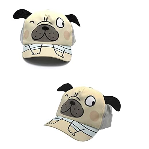 Boné infantil criança kids de 0 a 4 anos ajustável personalizado Cachorrinho Pug