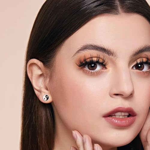 Viking/Yinyang/Eye of Horus/Atheist/Triangle/Square Earrings Stud Sterling Silver Viking Egyptian Jewelry Gift for Men2