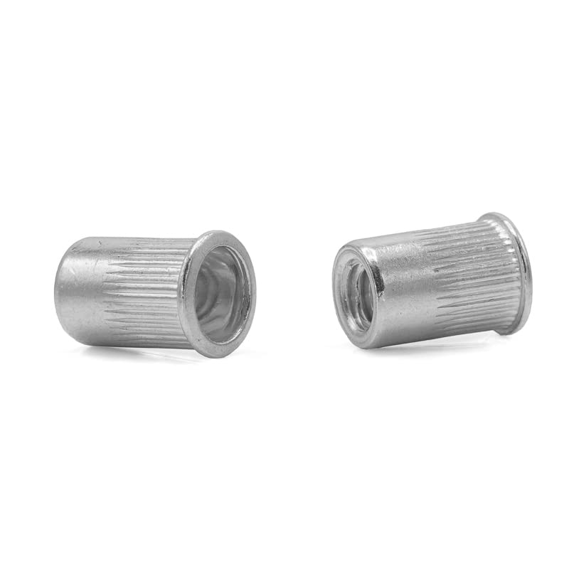 Thinwall Ribbed Reduced Head Rivet Nut - Aluminium (100, #10-32 x 0.475 (.020 - .130 Grip))