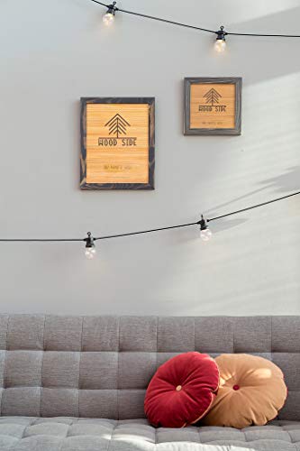 Rustic Wooden Poster Picture Frame 12X16 - Natural Solid Eco Distressed Wood For Wall Mounting Photo Frame - Grey #TOP4