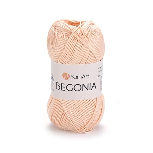 Image of YarnArt Begonia 100% Cotton, Pure Premium Soft Cotton for Knitting Crochet and Amigurumi, shiny colors 1.76 Oz (50g) / 185 Yrds (169m) (5303)