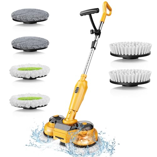 Cordless Electric Mop for Dewalt 20V Battery (NO Battery), 2 in 1 Spin Mop & Electric Floor Scrubber...