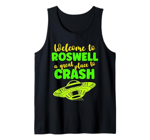 Bienvenido a Roswell UFO Crash Alien Spacecraft Souvenir Camiseta sin Mangas