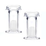 RGULICX Coplin Staining Jar with Glass Lid, 2 Pack 5 Slide Glass Staining Tank for Labs Laboratory School