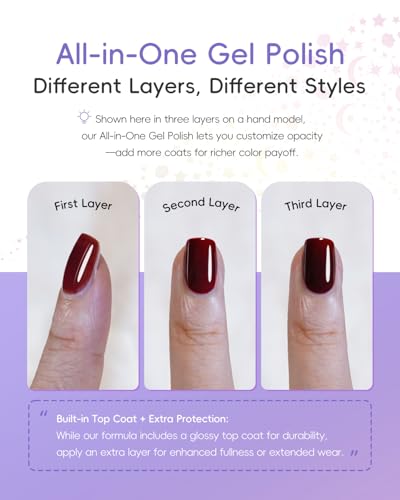 Kit de Esmalte en Gel All-in-One 6 Colores Nude Otoño miniatura 6