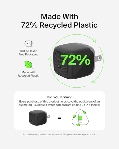 Belkin USB C Charger Block 45W - PD3.1 PPS Super Fast Charging - Samsung Galaxy S25, S24, Apple iPhone 17, Air, Pro, Pro Max, AirPods, Apple Watch, Google Pixel 10, Nintendo Switch, etc - Black image 7