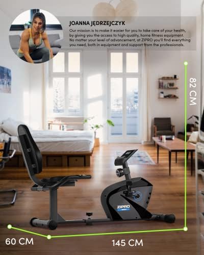 Zipro Vision Magnetyczny rower fitness - rower do ćwiczeń z regulacją oporu i uchwytem na smartfona