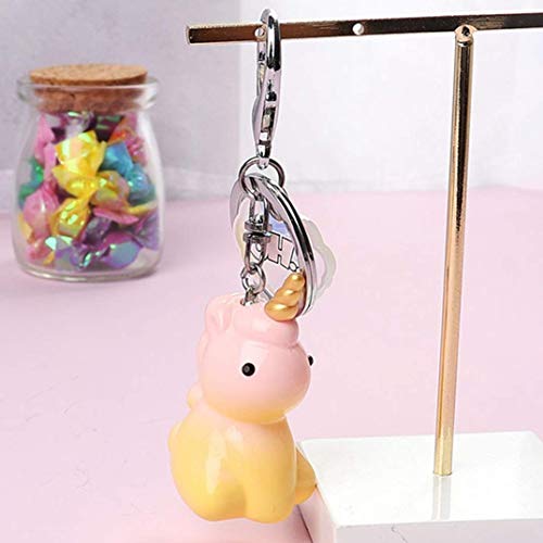 dfhdrtj environmental Key rings Cartoon Unicorn Key chain Bag Hanging Acces Key Ring Cute Fashion Gift(None 1)