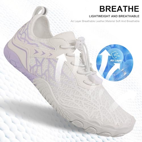 Image of Hike Barefoot Shoes Womens Men,Unisex Barefoot Water Shoes Breathable, Anti-Slip Hiking Footwear for Athletic Wide Toe Shoe Footwear for Hiking, Walking, Running, Yoga, and Water Sports