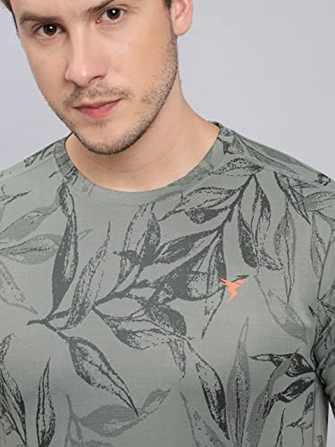Image of TECHNOSPORT Men Polyester Regular Fit Half Sleeve Jacquard T-Shirt with Double Cool, Quick Dry & Anti Microbial for Sports, Running & Casual Use