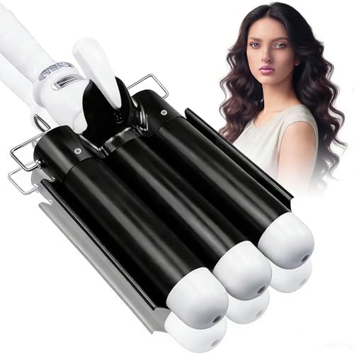 3 Barrel Curling Iron Hair Crimper: Birthday Gifts for Women - Aleath Dual...