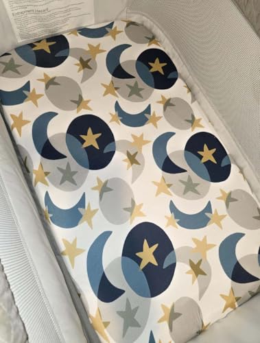Image of TotAha Space Crib Fitted Sheet, Super Stretchy Jersey Star Crib Sheets, Buttery Soft Boy Crib Mattress Sheets, Ultra Breathable Baby Bed Sheets 28x52x9 Extra Deep Pocket, 2 Pack