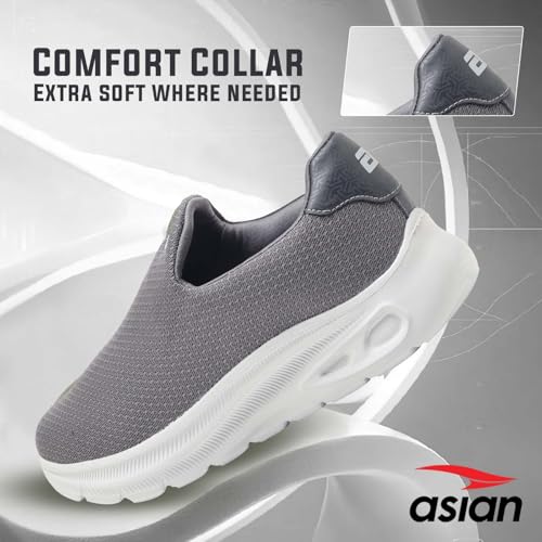 Image of ASIAN Wonderwalk-01 Men's Walking Shoes | Lightweight Slip-On Sneakers with Memory Foam Cushioning & Breathable Mesh Upper | Perfect for Walking, Office Wear, Travel & Daily Comfort