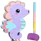 WERNNSAI Piñata de caballito de mar – Decoración de fiesta bajo el mar, verano