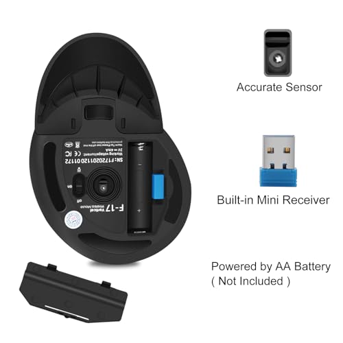 Image of TRELC 2.4G Wireless Ergonomic Optical Mouse with Adjustable Sensitivity (1000 /1600 /2400 DPI), Removable Palm Rest, Reduces Wrist Pain, 6 Buttons for PC, Desktop, Laptop (Wireless)