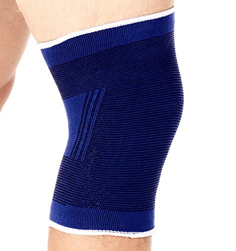 Kids Knee Sleeve Brace - Children Patella Pad- Knee Support For Girls, Boys - Soft Knitted Brace For Juvenile Arthritis Relief, Joint Pain, Meniscus Pain, Sports, Basketball, Running-Blue (1 Pair) #TOP1