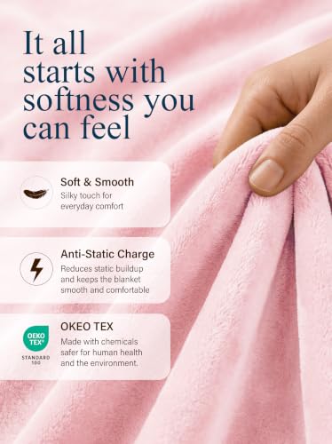 Image of Utopia Bedding Ultra Soft Fleece Bed Blanket King Size Pink (90x102 Inches)