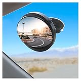 Curved HD Baby Car Mirror Rear Facing with Strong Suction Cup,Car Baby Mirror 360° Rotation Without No Dead Angle,Universal Backseat Mirror for Baby Fit Cars,SUVs,Trucks