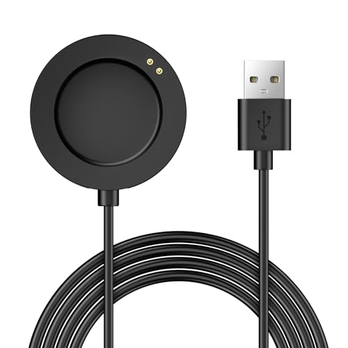 TiMOVO Cable Cargador Compatible con Xiaomi Watch S3/Watch H1/Watch 2 Pro/Watch S2, 100cm Cable de Carga USB-C, Cable de Repuesto USB Magnético Xiaomi Watch Accesorios, Negro