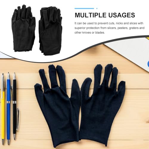 Guantes de trabajo de algodón negro para uso industrial y tareas de jardinería Veemoon 3