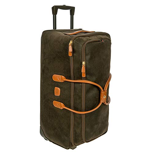 Bric's Life 28 Inch Rolling Duffle Bag Suitcase, Olive