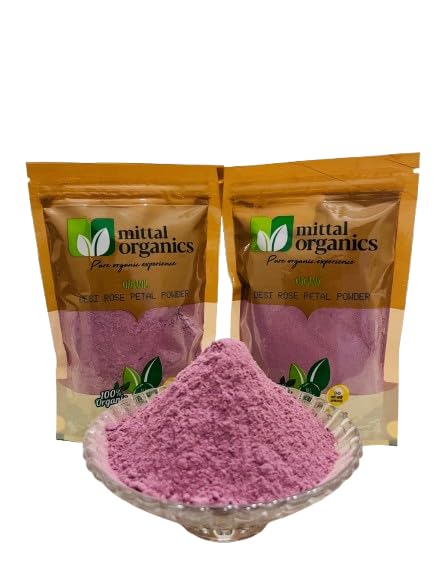 Mittal Organics Desi Rose Petals Powder 200GM (100GM x 2) - Image 2 thumbnail