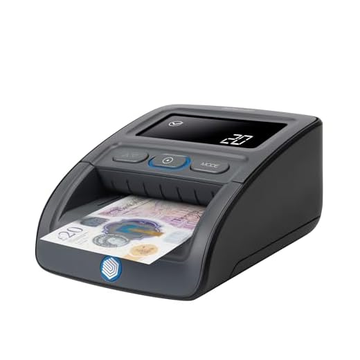 Safescan 155-S Automatic Counterfeit Money Detector - Verifies Banknotes 100% Accurately - Money Machine with 7-Point Detection - Money Checker Machine - Suitable for the New King Charles Notes