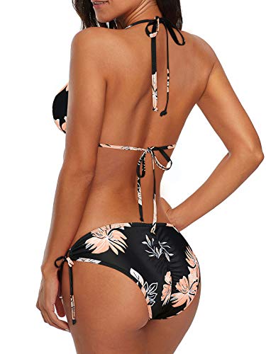 Image of Century Star Women Cute String Triangle Bikini Sets - Swimsuits Two-Piece Tie Side Adjustable Ties Halter Bathing Suit